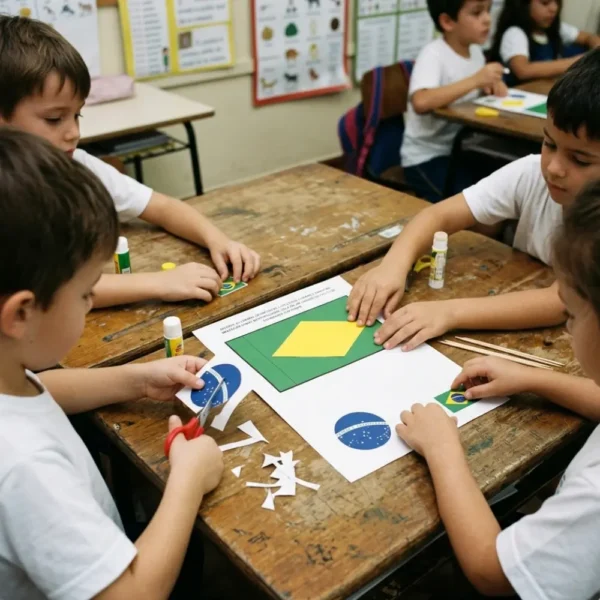 bandeira do Brasil com formas geométricas bandeira do Brasil com formas geométricas